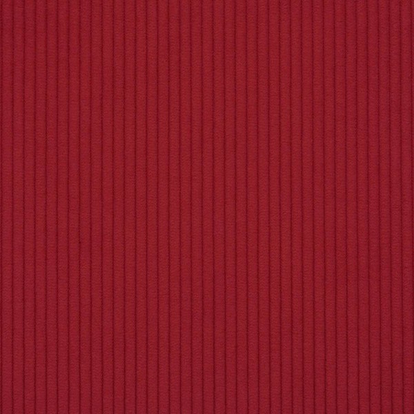 Velourstoff Cord Optik | Möbelstoff mit Fleckschutz SCAL rot