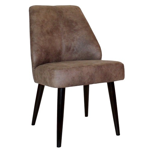 eleganter Polsterstuhl - Microfaser in Vintage-Leder-Optik - RD08-taupe