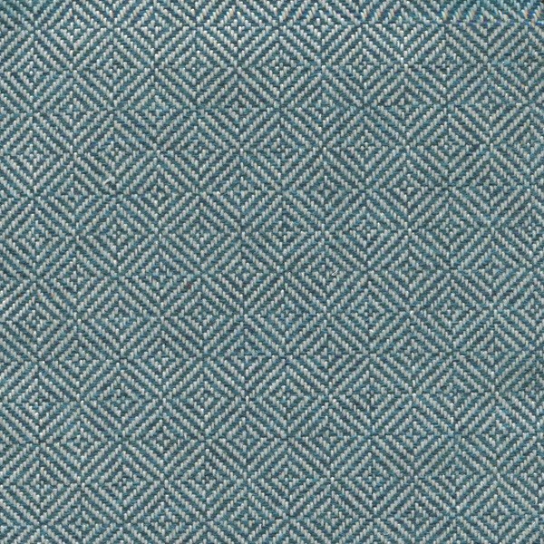 Stoff mit Rauten-Muster DUB04 türkis-beige