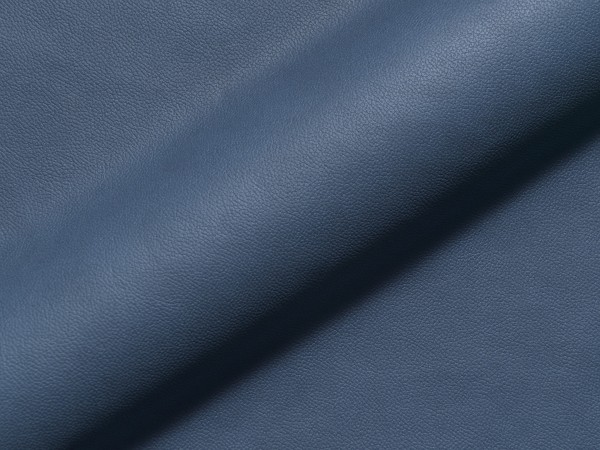 Möbelstoff Microfaser in Lederoptik  VALON dunkelblau