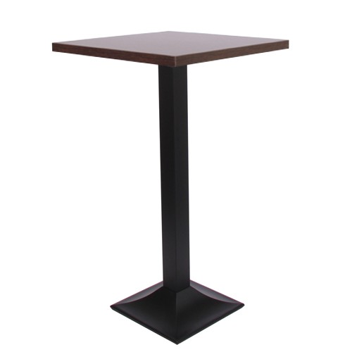 Stehtisch TIVOLI mit MDF-Tischplatte 30 mm stark, nussbaum dunkel 
